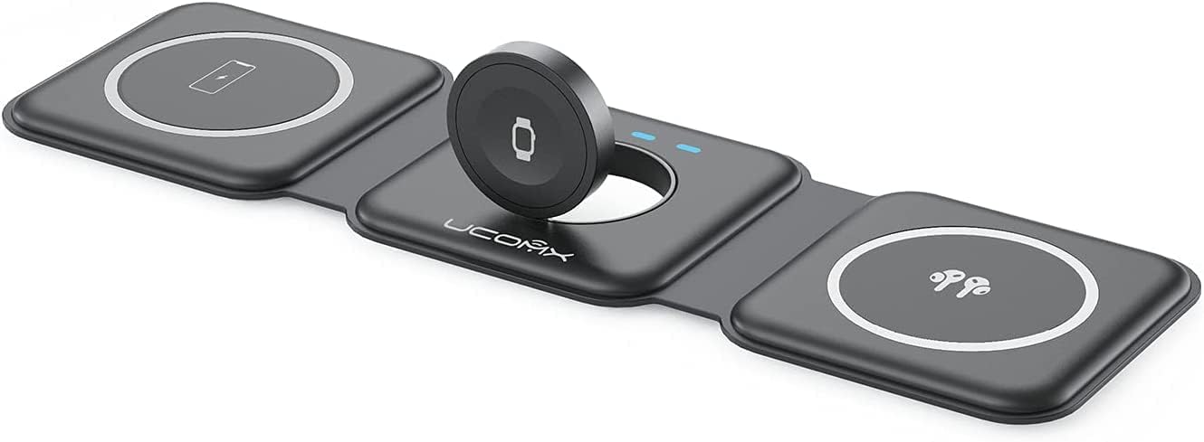 7 Best Travel Wireless Chargers For iPhone and Android 2024 4 UCOMX Nano Magnetic 3-in-1 Wireless Charger