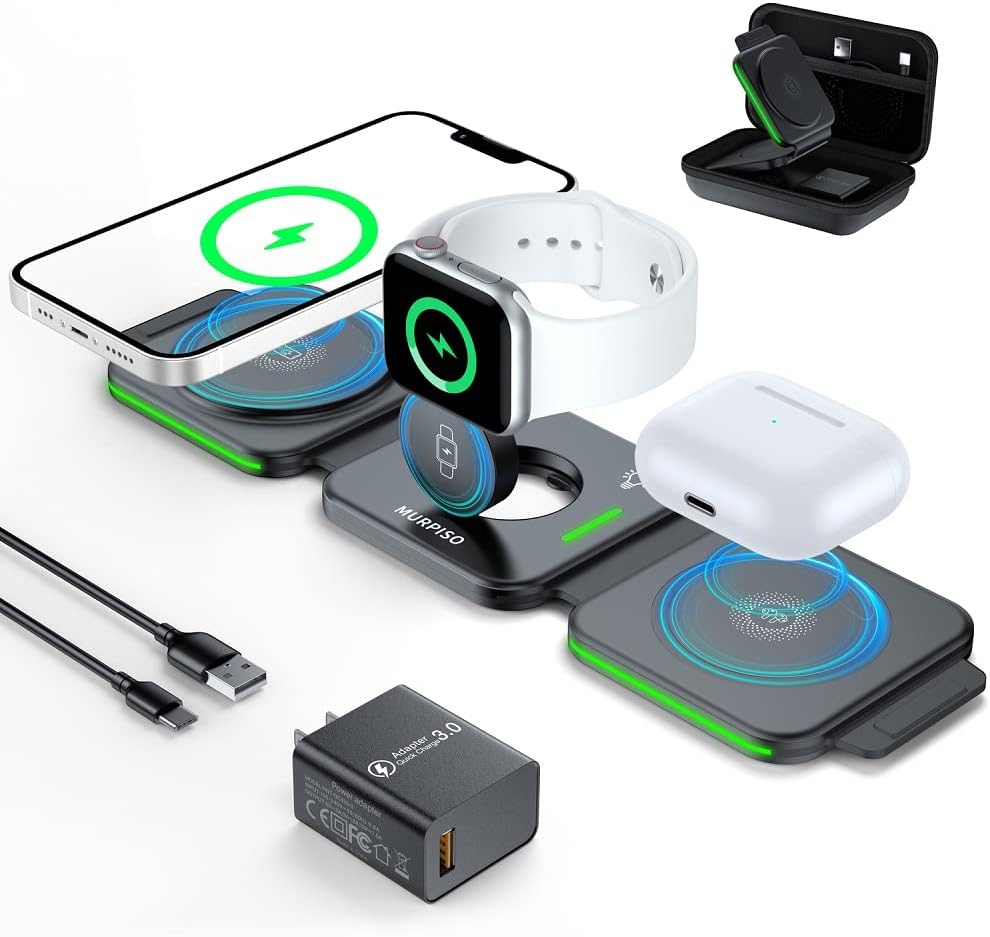 7 Best Travel Wireless Chargers For iPhone and Android 2024 8 Murpiso 3-in-1 Magnetic Foldable Wireless Charger