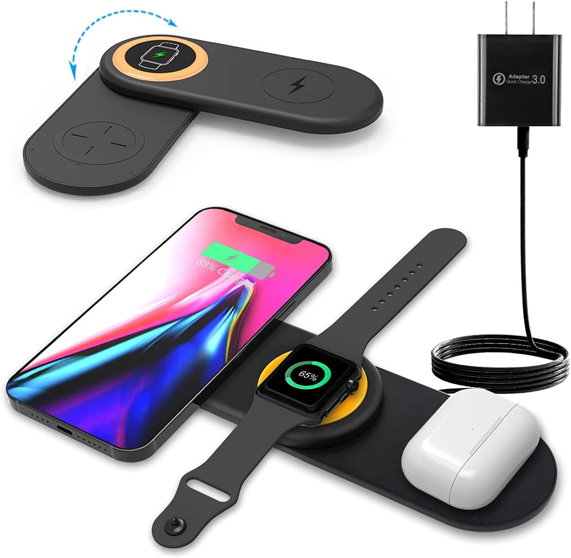 7 Best Travel Wireless Chargers For iPhone and Android 2024 7 Gubeter Magnetic Wireless Charging Station