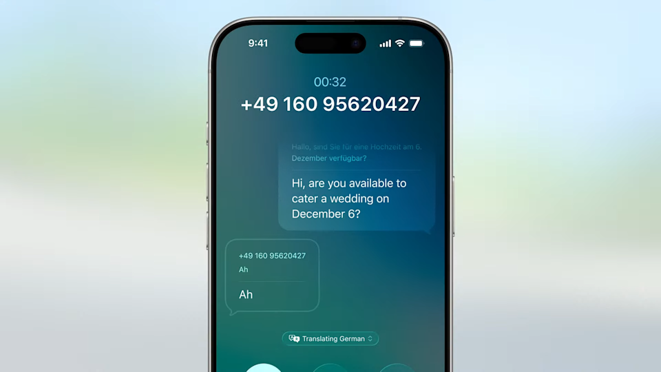 Live Translation also translates phone calls in real time.