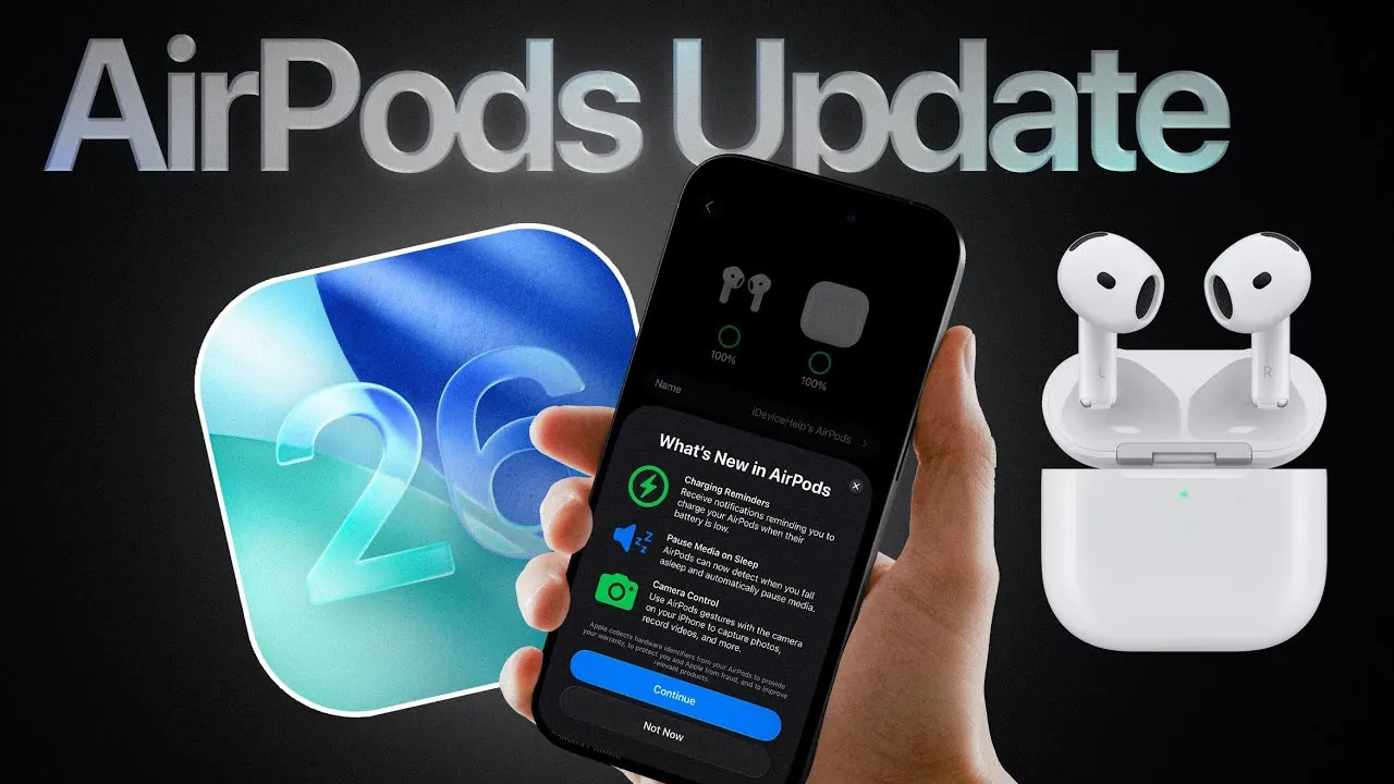 Enhanced noise cancellation features for AirPods in iOS 26