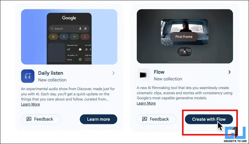 click on generate with flow