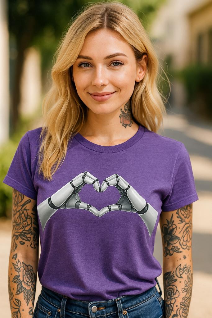 pretty women wearing a cool ai shirt