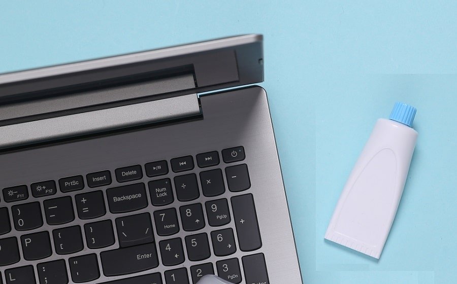 toothpaste to remove deep scratches from aluminum laptop